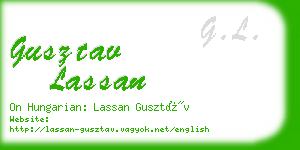 gusztav lassan business card